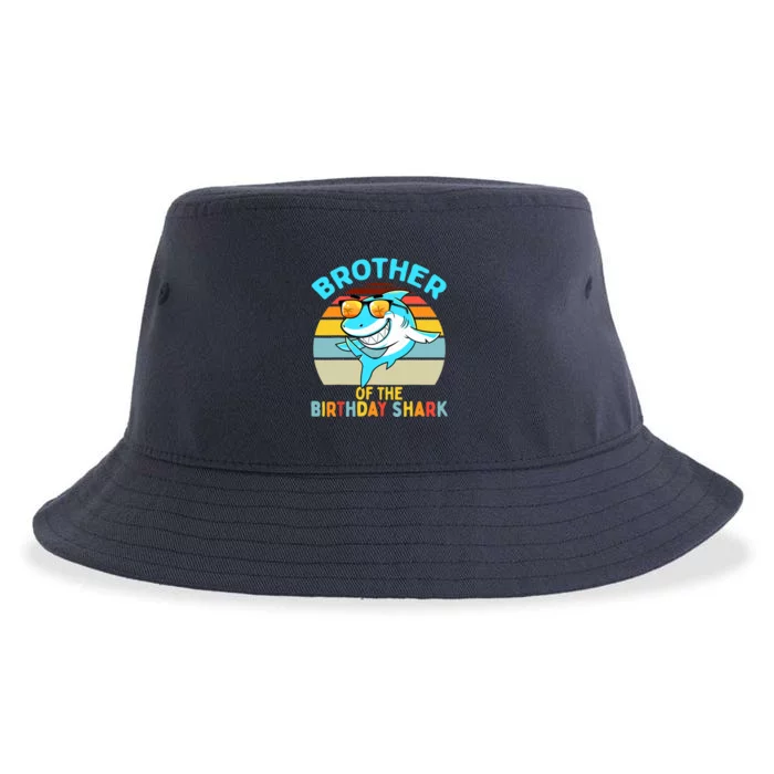 Brother of the Shark Birthday Matching Family Sustainable Bucket Hat