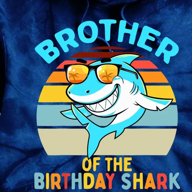 Brother of the Shark Birthday Matching Family Tie Dye Hoodie