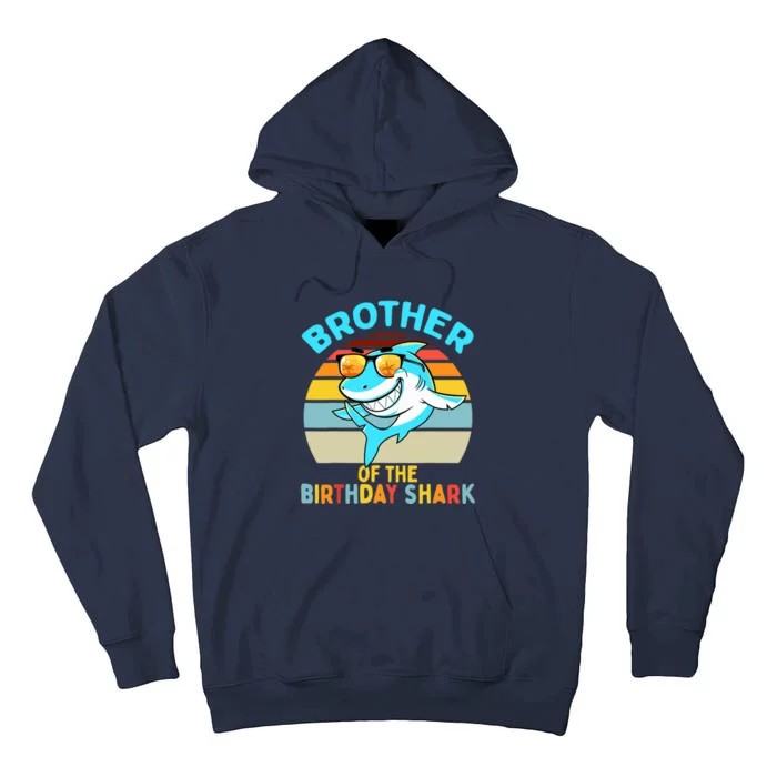 Brother of the Shark Birthday Matching Family Tall Hoodie