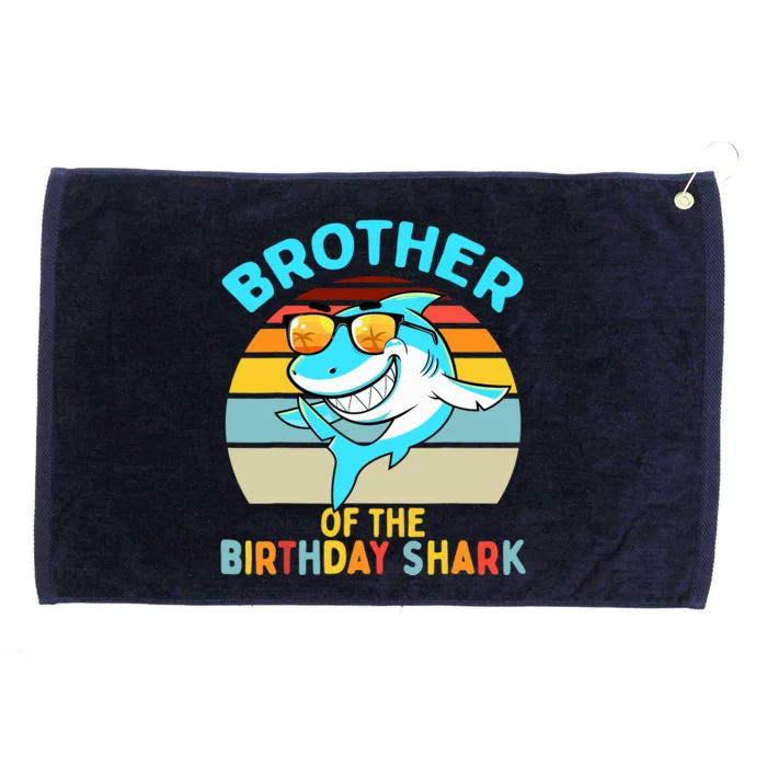 Brother of the Shark Birthday Matching Family Grommeted Golf Towel