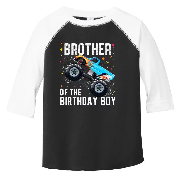 Brother Of The Birthday Boy Monster Truck Family Matching Toddler Fine Jersey T-Shirt