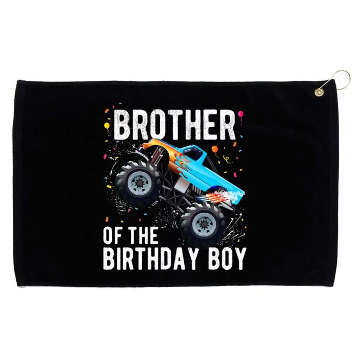 Brother Of The Birthday Boy Monster Truck Family Matching Grommeted Golf Towel