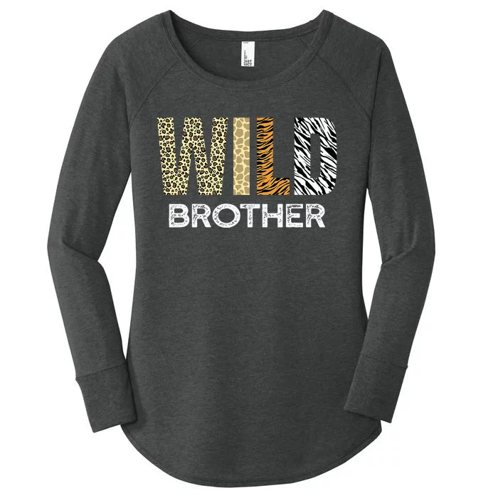 Brother Of The Wild One Zoo Birthday Safari Jungle Animal Women's Perfect Tri Tunic Long Sleeve Shirt