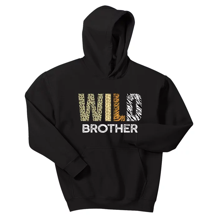 Brother Of The Wild One Zoo Birthday Safari Jungle Animal Kids Hoodie