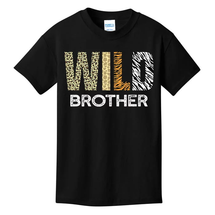 Brother Of The Wild One Zoo Birthday Safari Jungle Animal Kids T-Shirt