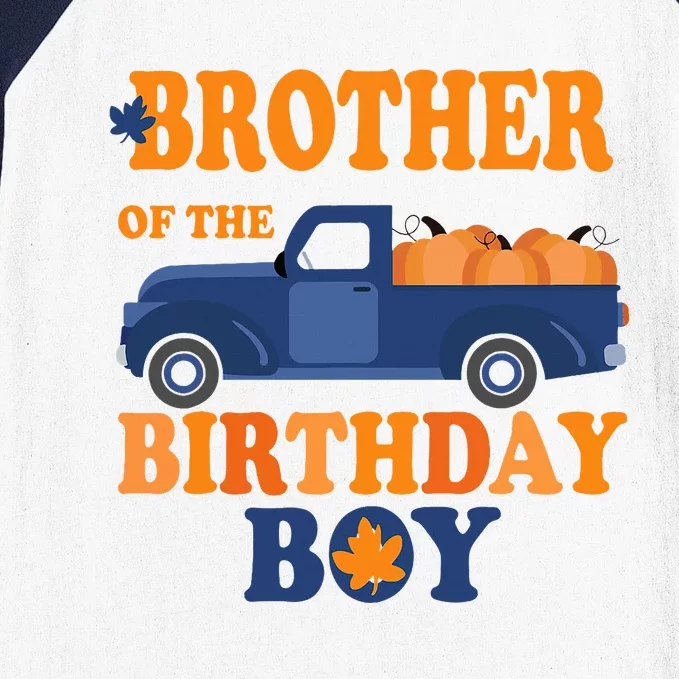 Brother of The Pumpkin Truck 1st Birthday Baseball Sleeve Shirt