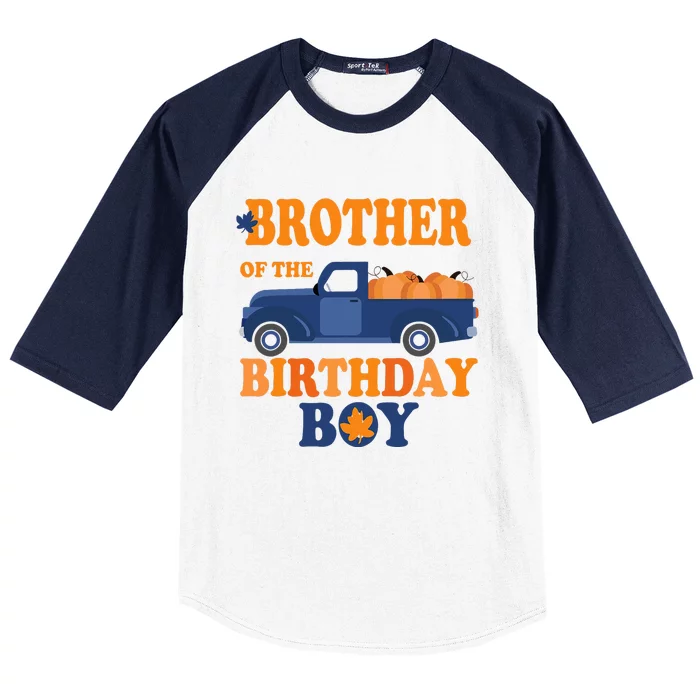 Brother of The Pumpkin Truck 1st Birthday Baseball Sleeve Shirt