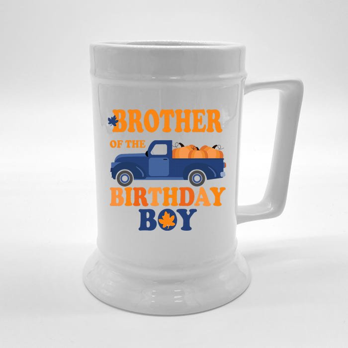 Brother of The Pumpkin Truck 1st Birthday Front & Back Beer Stein