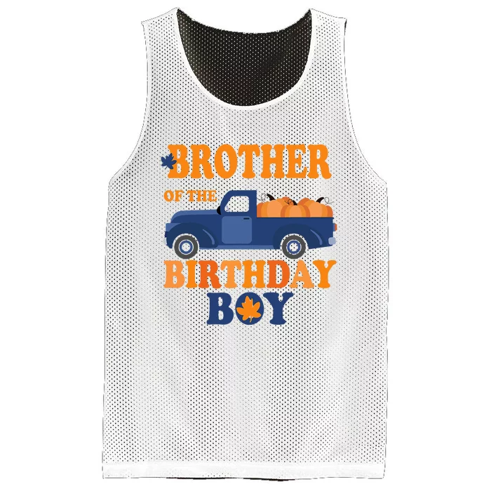 Brother of The Pumpkin Truck 1st Birthday Mesh Reversible Basketball Jersey Tank