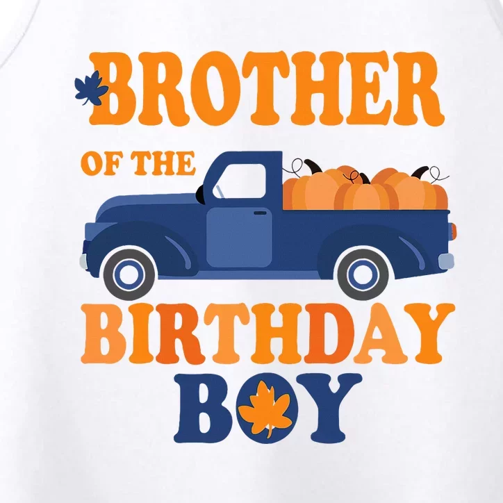 Brother of The Pumpkin Truck 1st Birthday Performance Tank