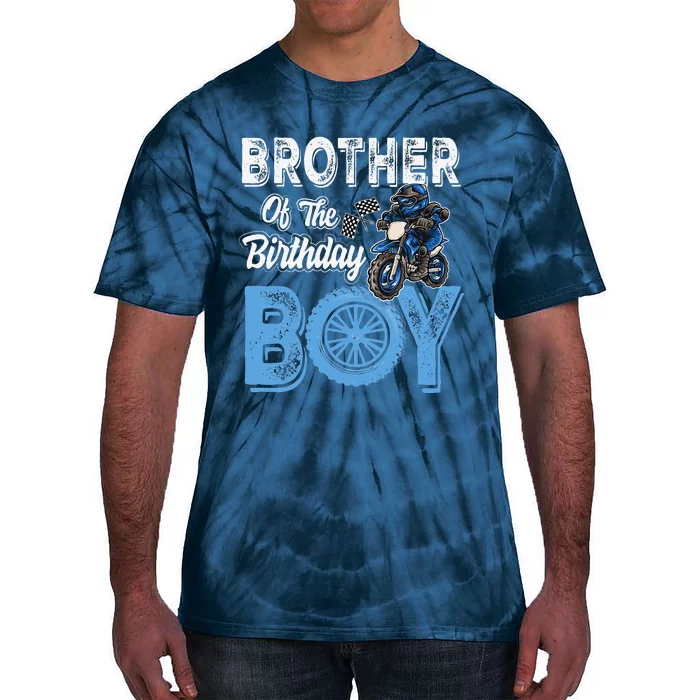 Brother Of The Birthday Dirt Bike Bday Motocross Party Gift Tie-Dye T-Shirt