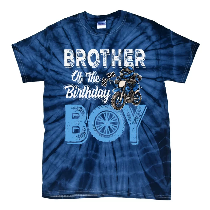 Brother Of The Birthday Dirt Bike Bday Motocross Party Gift Tie-Dye T-Shirt