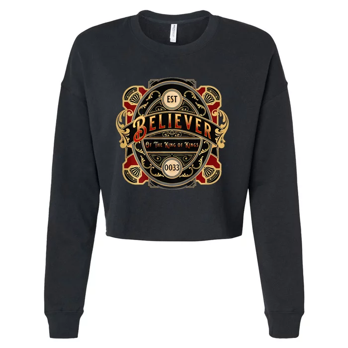 Believer Of The King Of Kings Cropped Pullover Crew