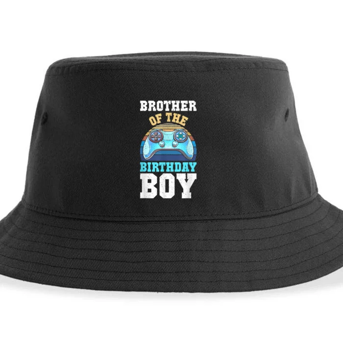 Brother Of The Birthday Boy Matching Video Gamer Birthday Sustainable Bucket Hat