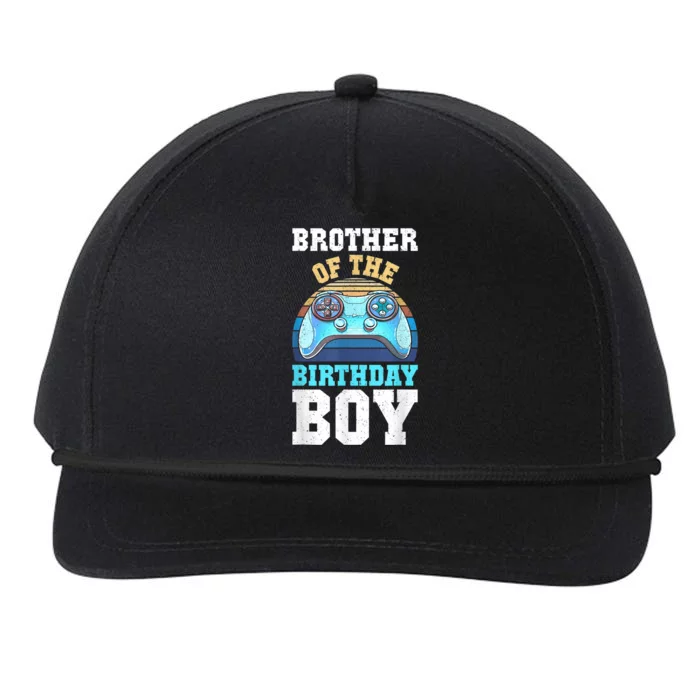 Brother Of The Birthday Boy Matching Video Gamer Birthday Snapback Five-Panel Rope Hat