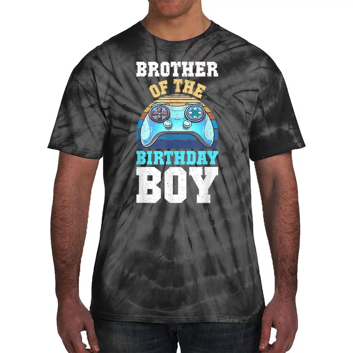 Brother Of The Birthday Boy Matching Video Gamer Birthday Tie-Dye T-Shirt