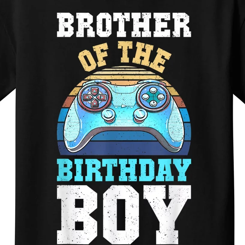 Brother Of The Birthday Boy Matching Video Gamer Birthday Kids T-Shirt