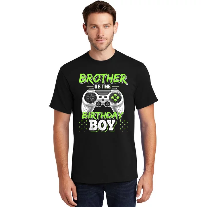 Brother Of The Birthday Boy Matching Video Game Birthday Tall T-Shirt