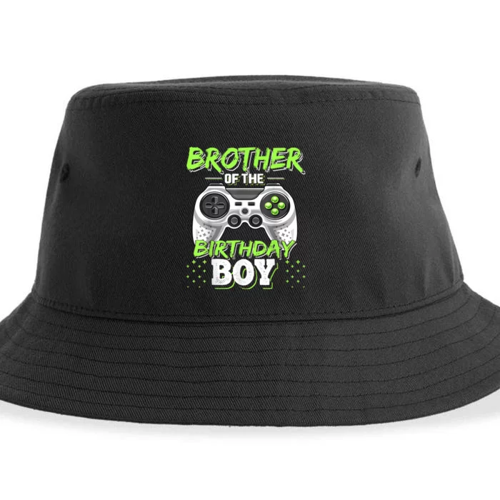 Brother Of The Birthday Boy Matching Video Game Birthday Sustainable Bucket Hat