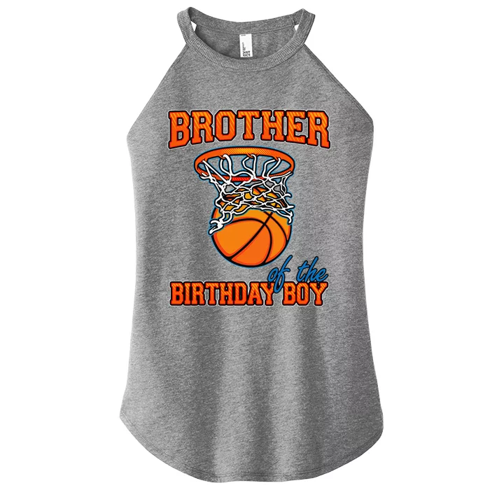 Brother Of The Birthday Boy Basketball Birthday Family Party Women’s Perfect Tri Rocker Tank