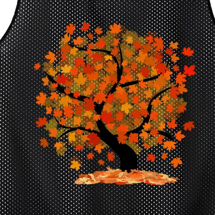 Beautiful Oak Tree Nature Thanksgiving Fall Autumn Mesh Reversible Basketball Jersey Tank