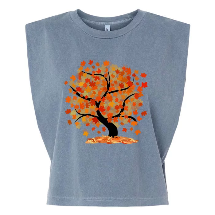 Beautiful Oak Tree Nature Thanksgiving Fall Autumn Garment-Dyed Women's Muscle Tee