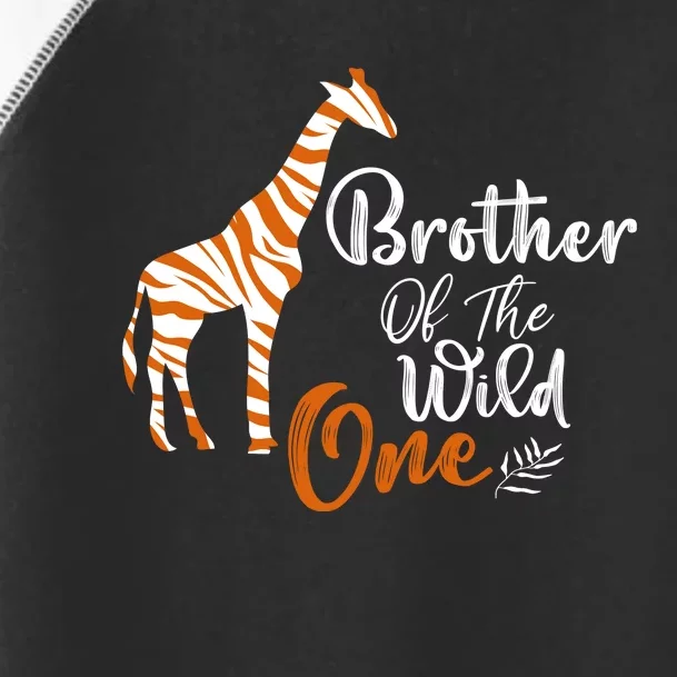 Brother Of The Wild One Funny 1st Birthday Animal Safari Gift Toddler Fine Jersey T-Shirt