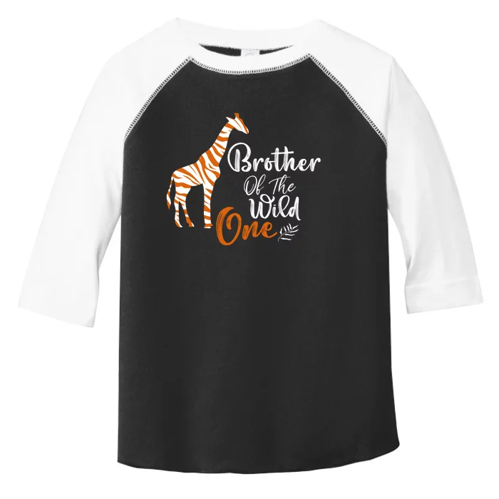 Brother Of The Wild One Funny 1st Birthday Animal Safari Gift Toddler Fine Jersey T-Shirt