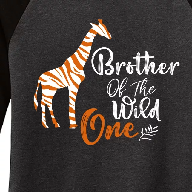 Brother Of The Wild One Funny 1st Birthday Animal Safari Gift Women's Tri-Blend 3/4-Sleeve Raglan Shirt