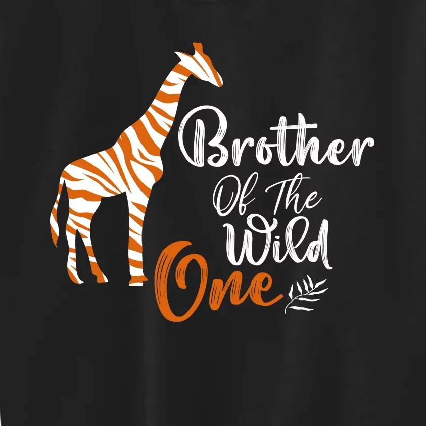 Brother Of The Wild One Funny 1st Birthday Animal Safari Gift Kids Sweatshirt