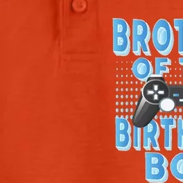 Brother Of The Birthday Gamer Bday Party Dry Zone Grid Performance Polo