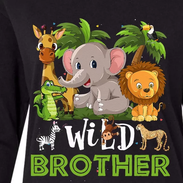 Brother of the Wild Zoo Birthday Safari Jungle Animal Funny Womens Cotton Relaxed Long Sleeve T-Shirt