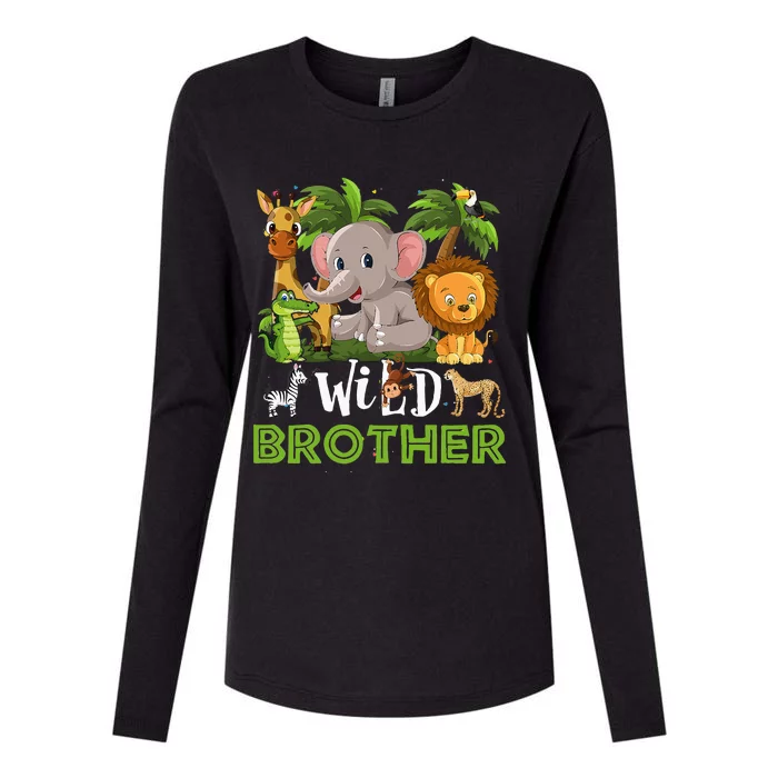 Brother of the Wild Zoo Birthday Safari Jungle Animal Funny Womens Cotton Relaxed Long Sleeve T-Shirt