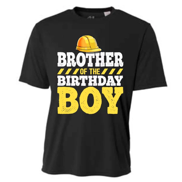 Brother of the Birthday Boy Construction Birthday Party Cooling Performance Crew T-Shirt