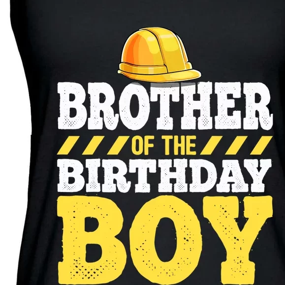 Brother of the Birthday Boy Construction Birthday Party Ladies Essential Flowy Tank