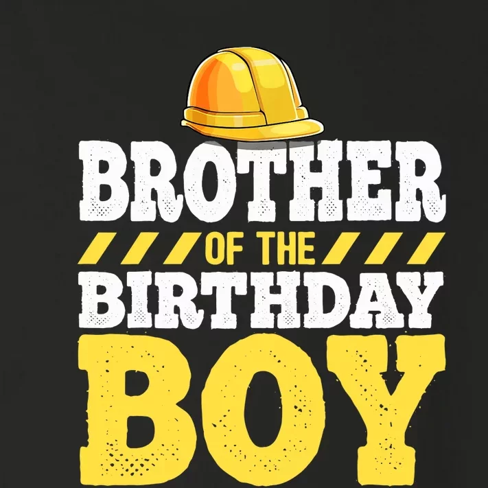 Brother of the Birthday Boy Construction Birthday Party Toddler Long Sleeve Shirt