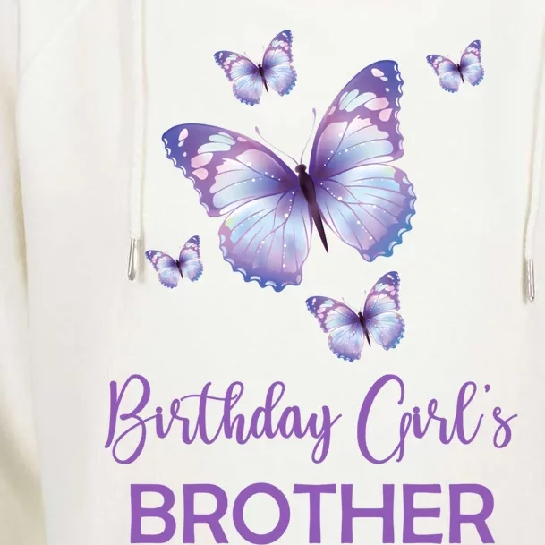 Brother Of The Birthday Butterfly Family 1st Birthday Meaningful Gift Womens Funnel Neck Pullover Hood