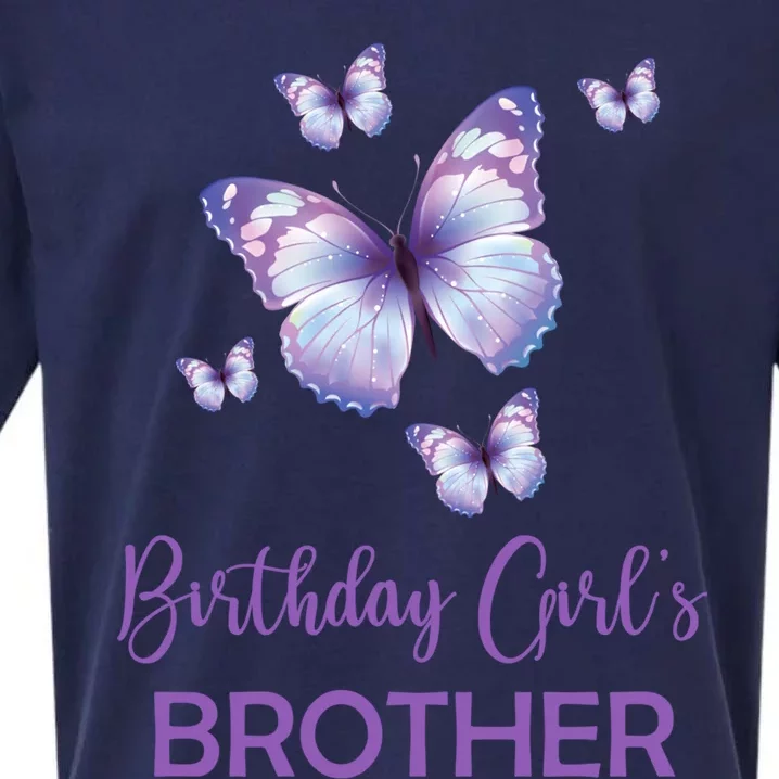 Brother Of The Birthday Butterfly Family 1st Birthday Meaningful Gift Sueded Cloud Jersey T-Shirt