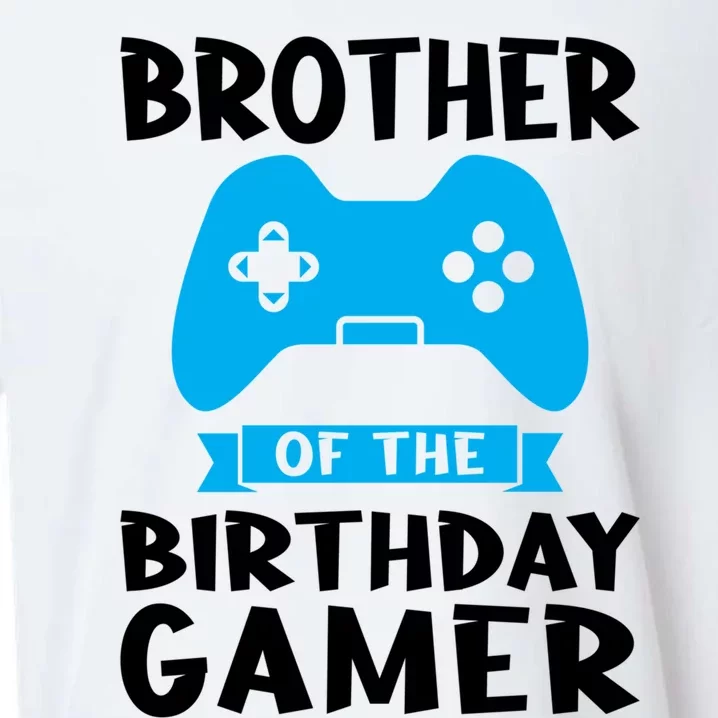 Brother Of The Birthday Gamer Birthday Gift Sueded Cloud Jersey T-Shirt