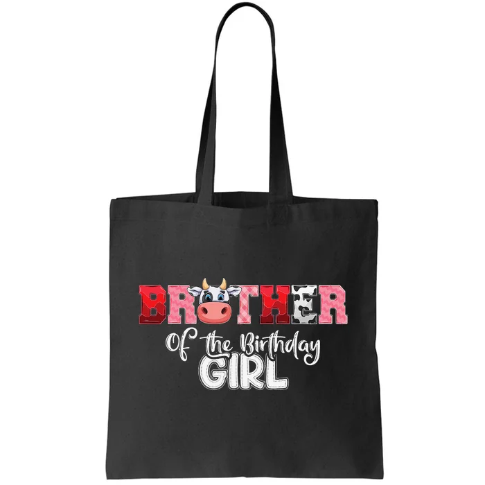 Brother of The Birthday  Cow Family Cow Farm Matching Tote Bag