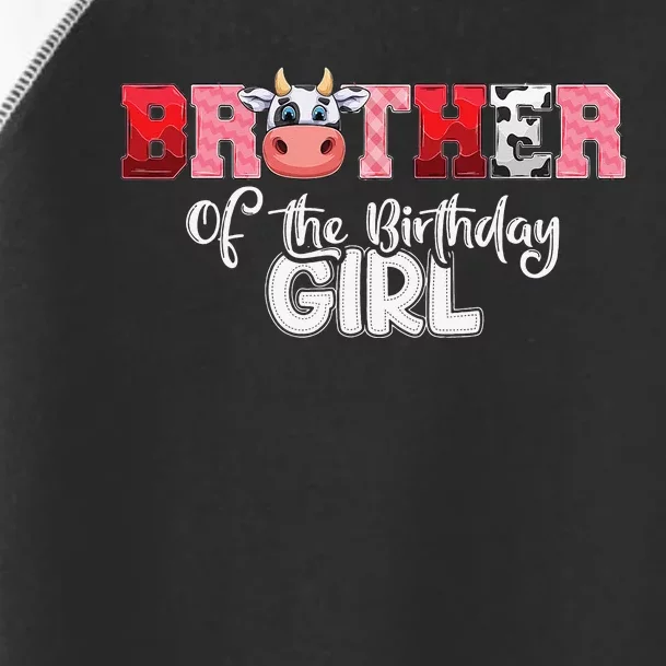 Brother of The Birthday  Cow Family Cow Farm Matching Toddler Fine Jersey T-Shirt