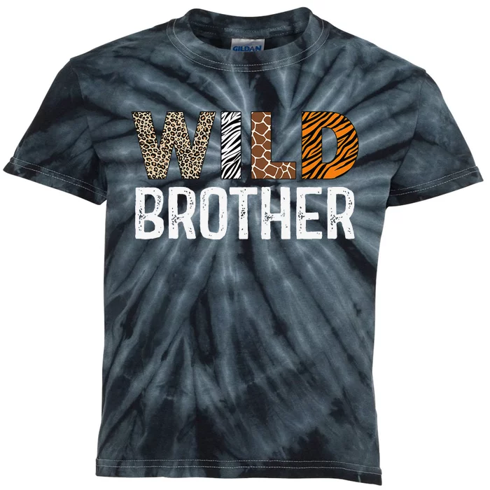 Brother of The Wild One Zoo Birthday Safari Jungle Family Kids Tie-Dye T-Shirt