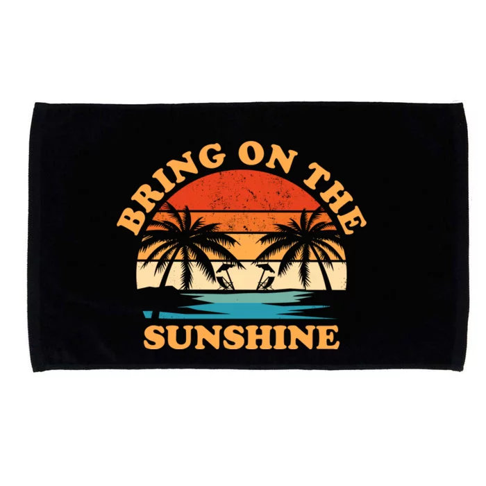 Bring On The Sunshine Retro Sunset Tropical Microfiber Hand Towel