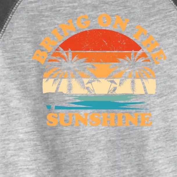 Bring On The Sunshine Retro Sunset Tropical Toddler Fine Jersey T-Shirt