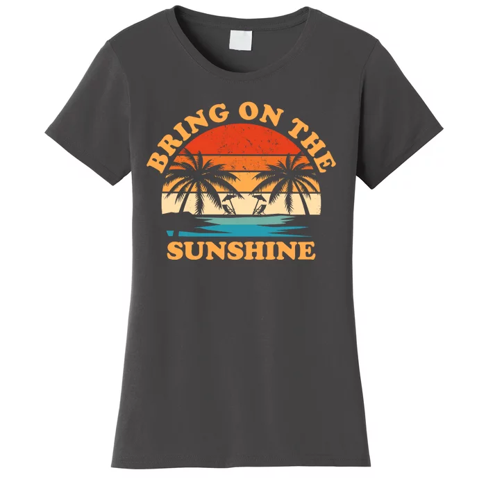 Bring On The Sunshine Retro Sunset Tropical Women's T-Shirt