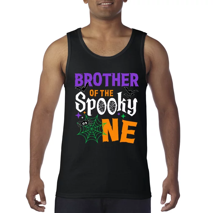 Brother Of The Spooky One Halloween 1st Birthday Tank Top