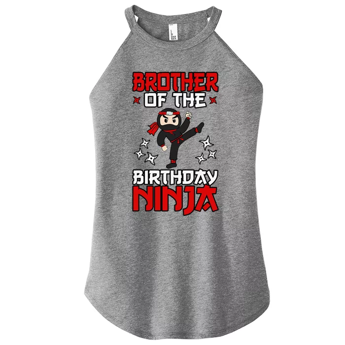 Brother Of The Birthday Ninja Shinobi Themed BDay Party Women’s Perfect Tri Rocker Tank