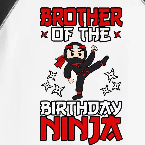 Brother Of The Birthday Ninja Shinobi Themed BDay Party Toddler Fine Jersey T-Shirt