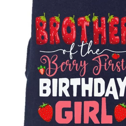 Brother Of The Berry First Birthday Of Girl Strawberry Bro Doggie 3-End Fleece Hoodie