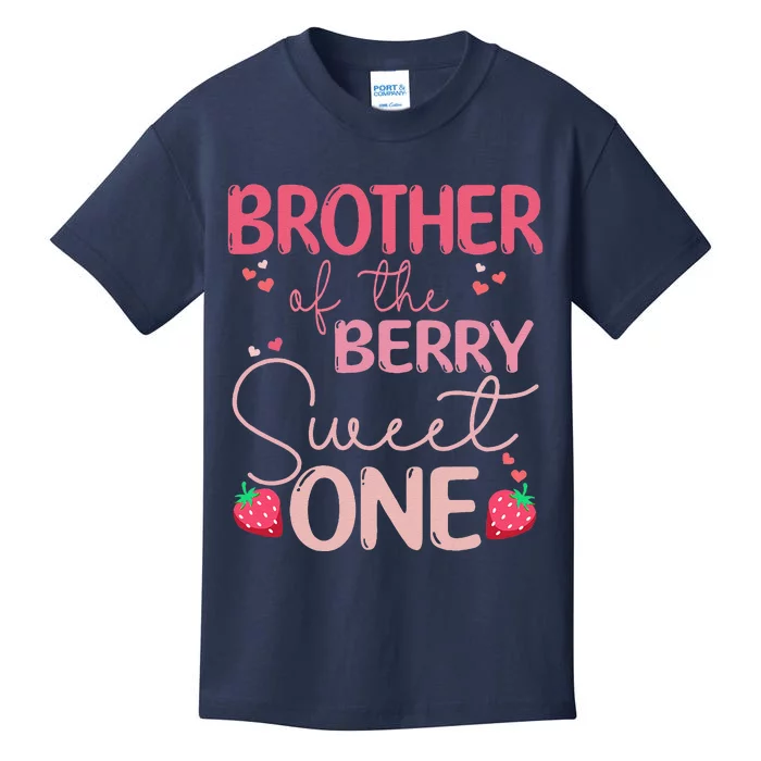 Brother Of The Berry Sweet One Strawberry First Birthday Kids T-Shirt